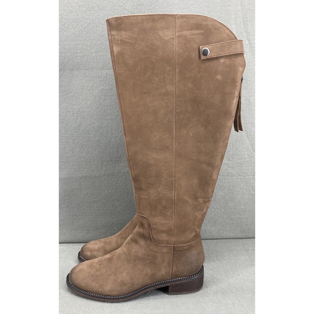 Franco Sarto Heeled Knee High Boots Women’s Size 6.5 Brown Wide Calf